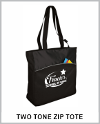 Two Tone Zip Tote