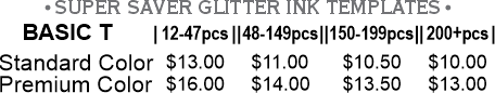 glitter ink template price